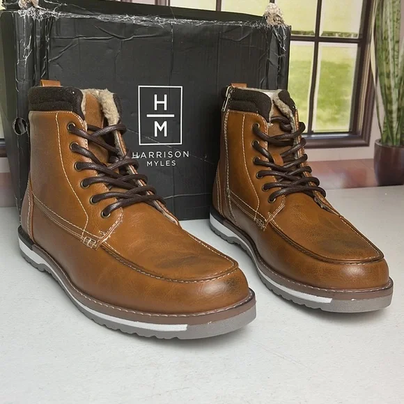 harrison myles | Shoes | Harrison Myles Lt Brown Boots W Fur  display picture 1